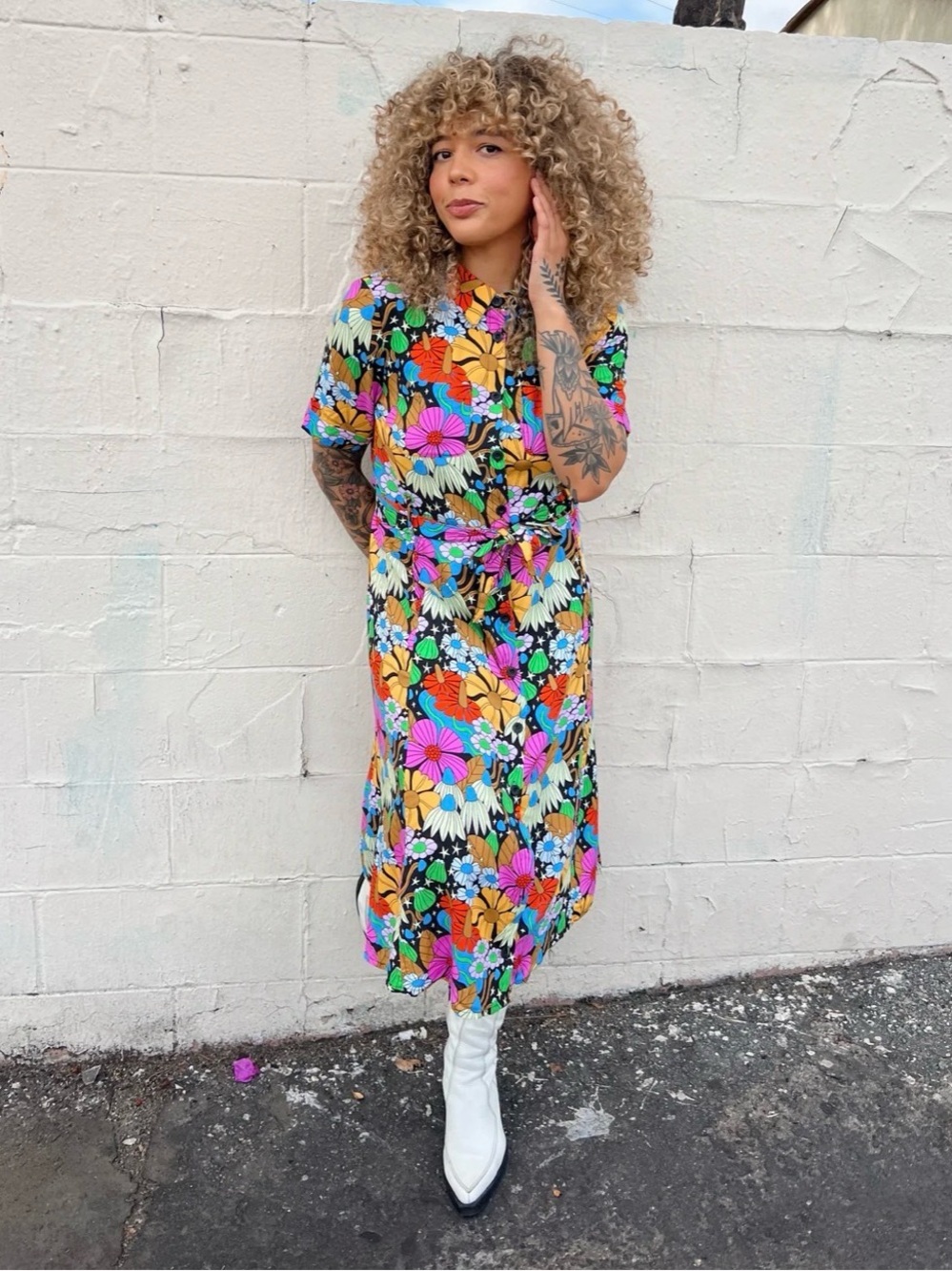 NOOWORKS HOLIDAY DRESS COSMIC FLORAL -4x - Picture 3 of 3